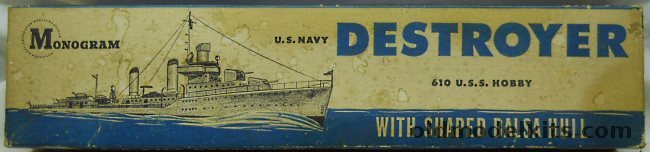 Monogram USS Hobby  DD610  US Navy Destroyer, B2 plastic model kit